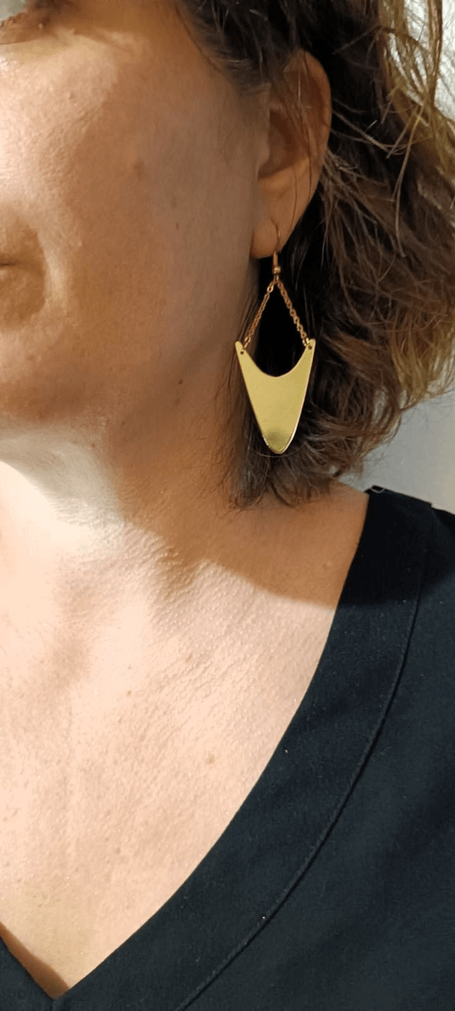 Boucles d'oreilles Elizabeth plaqué or